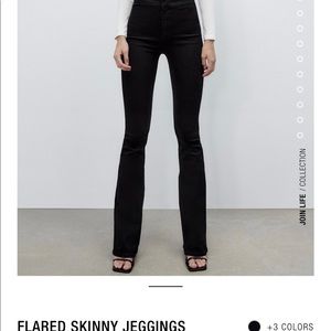 Zara flared skinny jeans